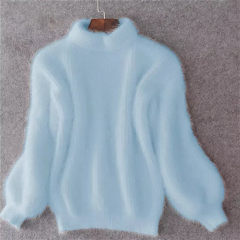 Casual Angora Knitted Women's Sweater - Livia product view