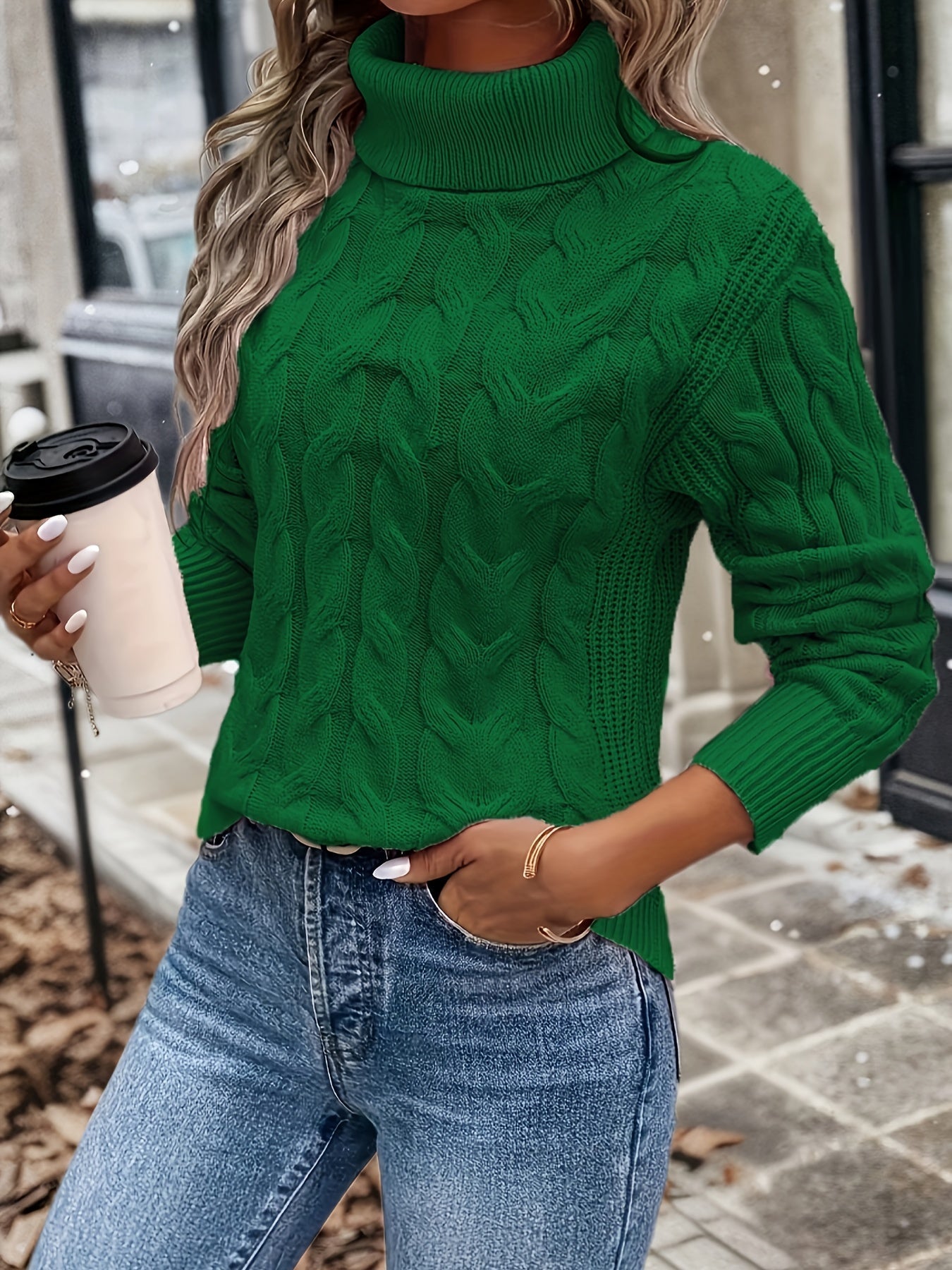Cable Knit Women's Jumper - Sophia product view
