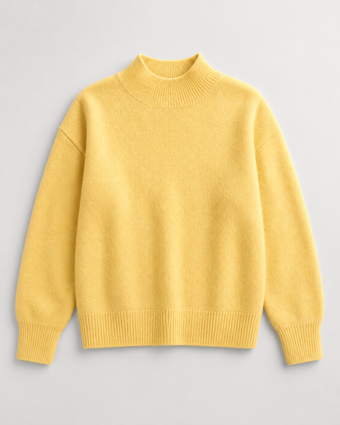 Soft Mock Neck Knit Sweater - detail