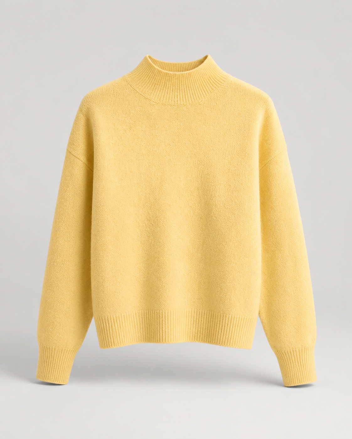 Soft Mock Neck Knit Sweater - back