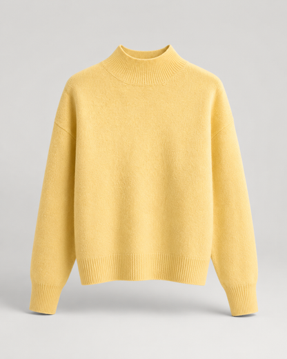Soft Mock Neck Knit Sweater - back