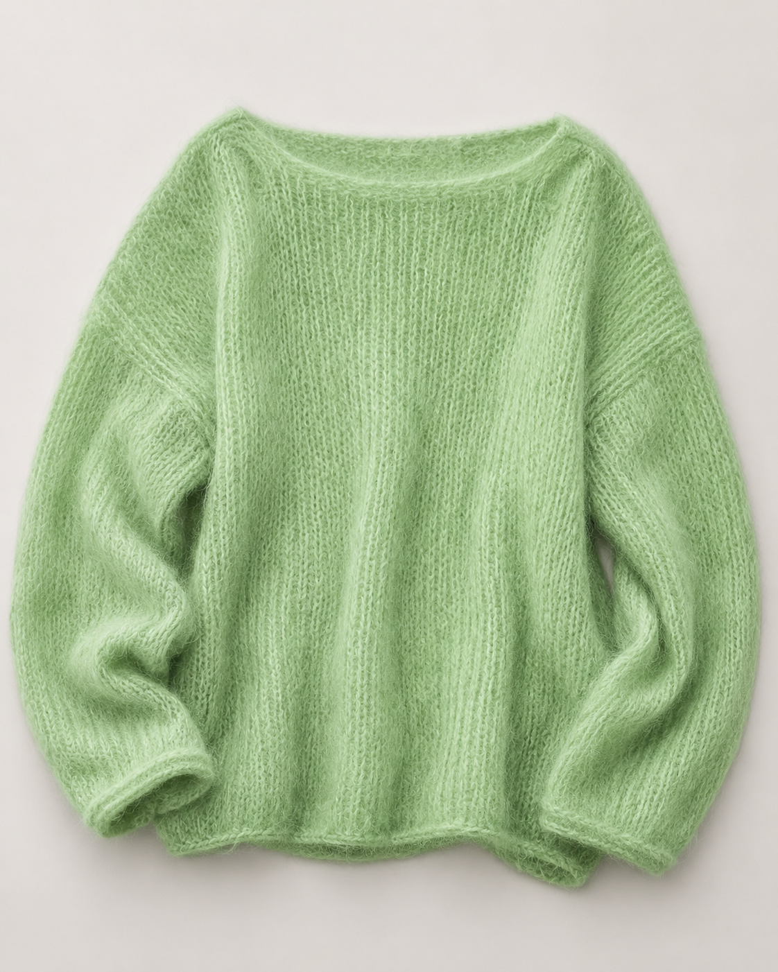 Oversized Mohair Knit Sweater - detail