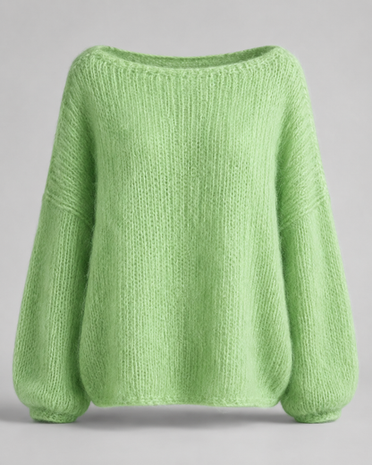 Oversized Mohair Knit Sweater - back