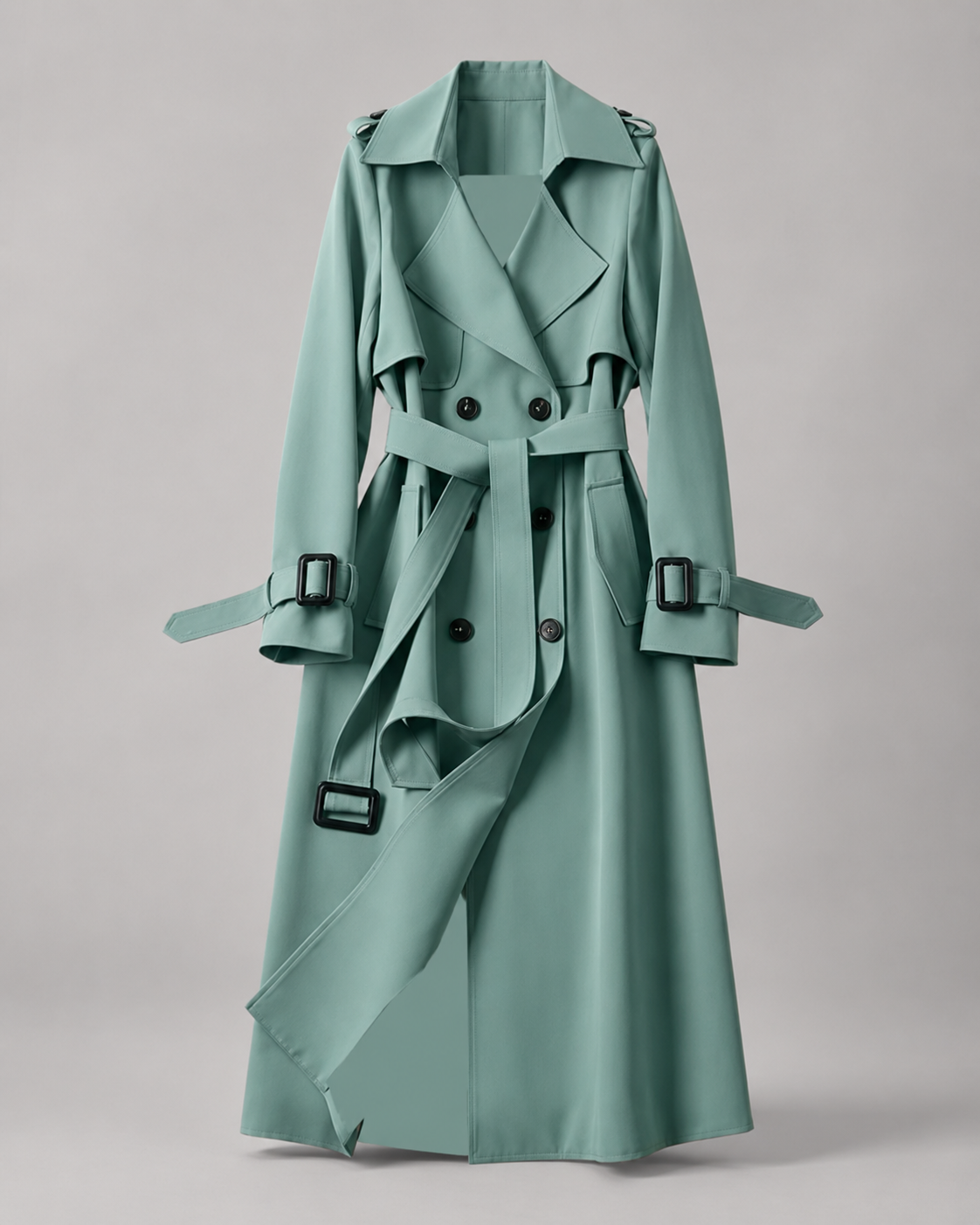 Classic Belted Trench Coat - back