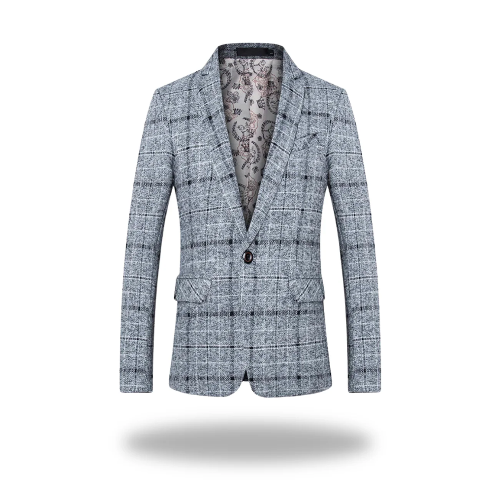 Men's Windowpane Tailored Blazer - product view 2