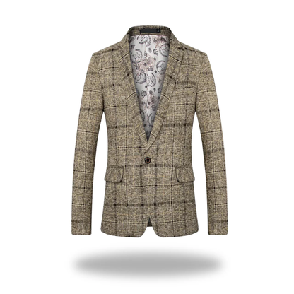Men's Windowpane Tailored Blazer - product view 3