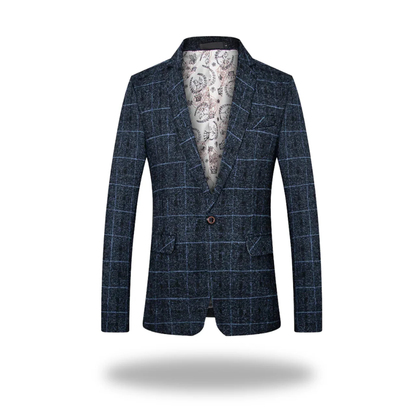 Men's Windowpane Tailored Blazer - product view 4