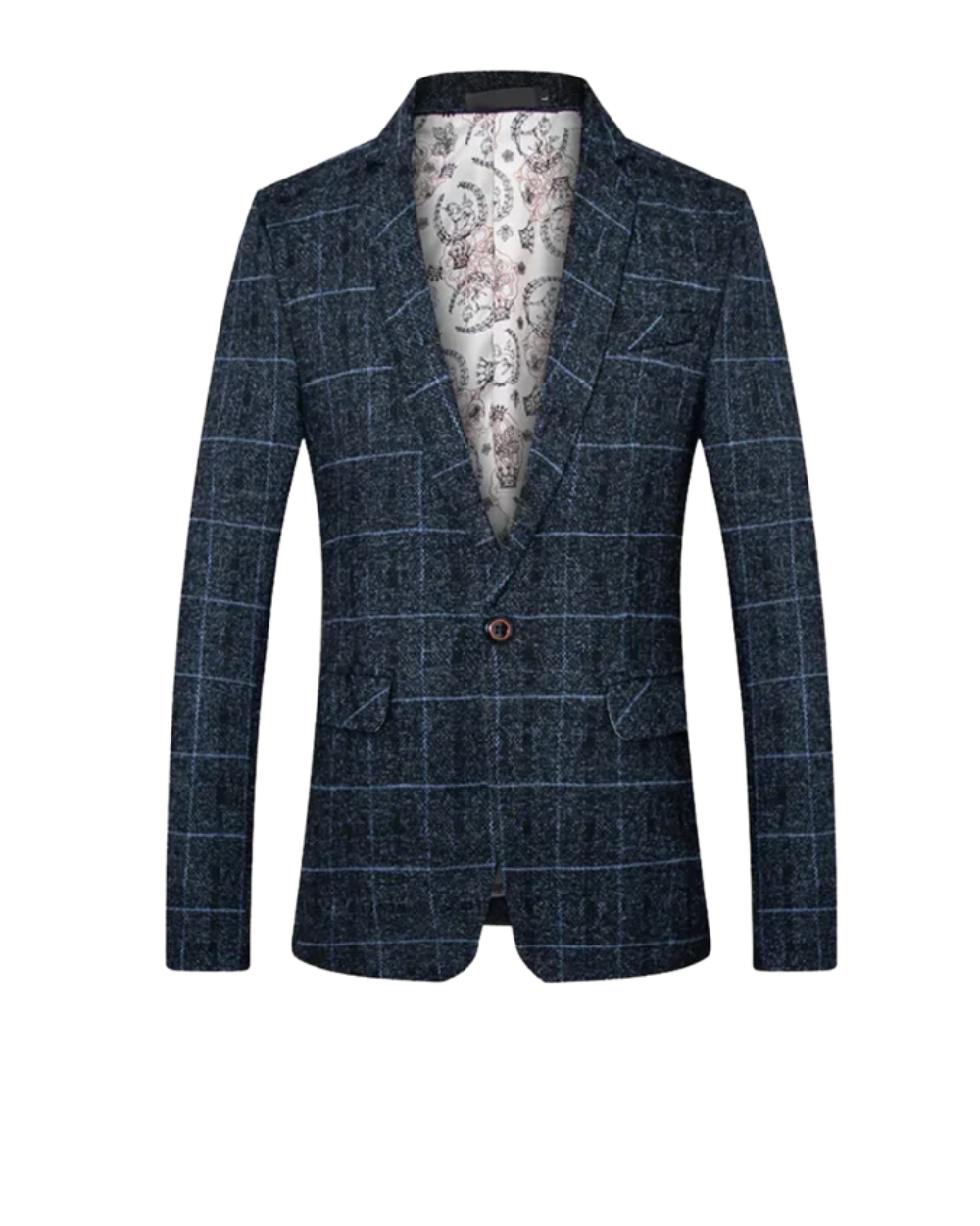 Men's tailored modern blazer with classic notch lapels