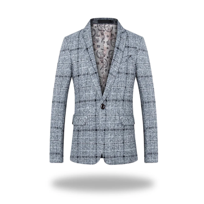 Men's tailored modern blazer with classic notch lapels