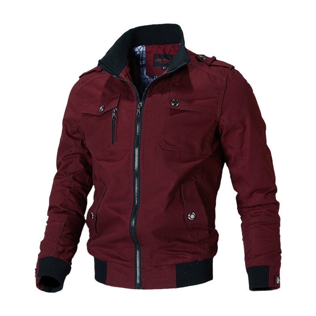 Men's Military Multi-Pocket Bomber Jacket - product view 4