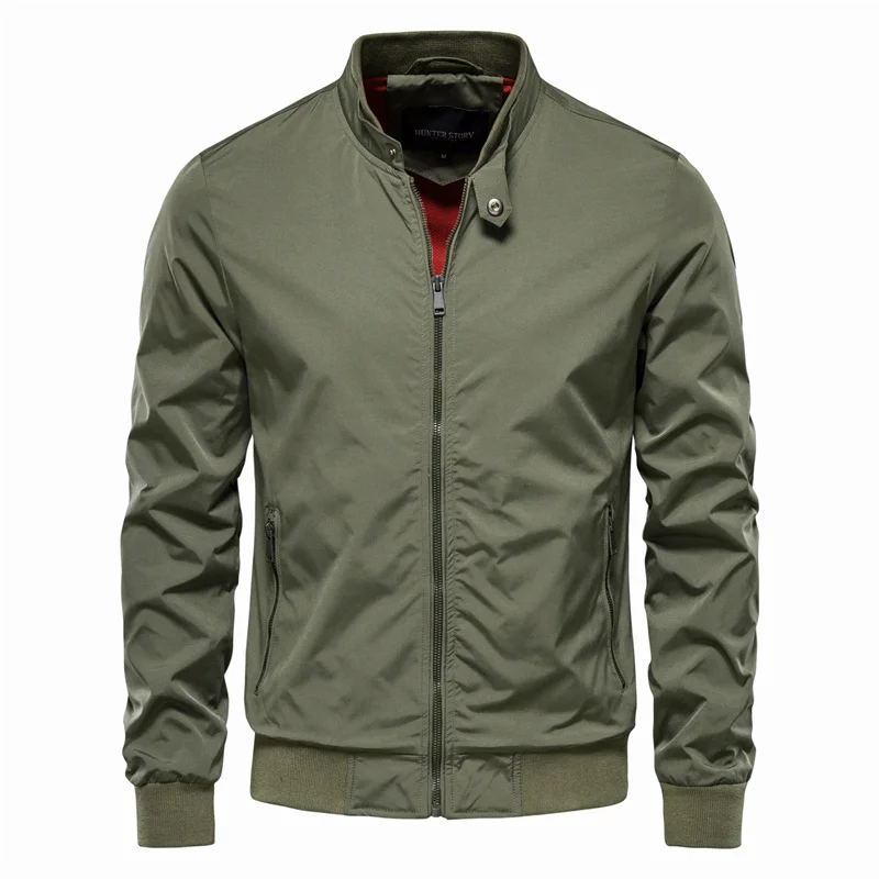 Men's Stand-Collar Zip Bomber Jacket - product view 2