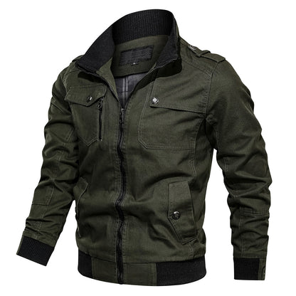 Men's Zip Up Casual Bomber Jacket product view
