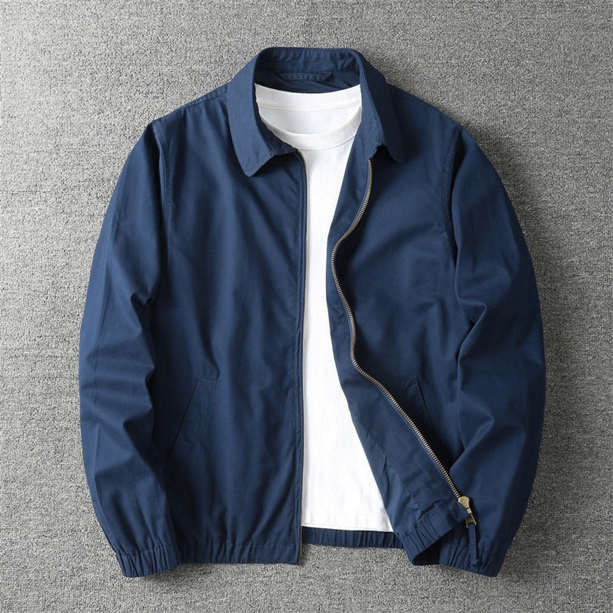 Men's Winter Coat Lightweight Zip-Up Bomber Jacket product view