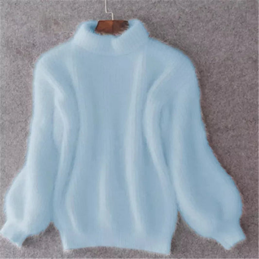 Casual Angora Knitted Women's Sweater - Livia product view
