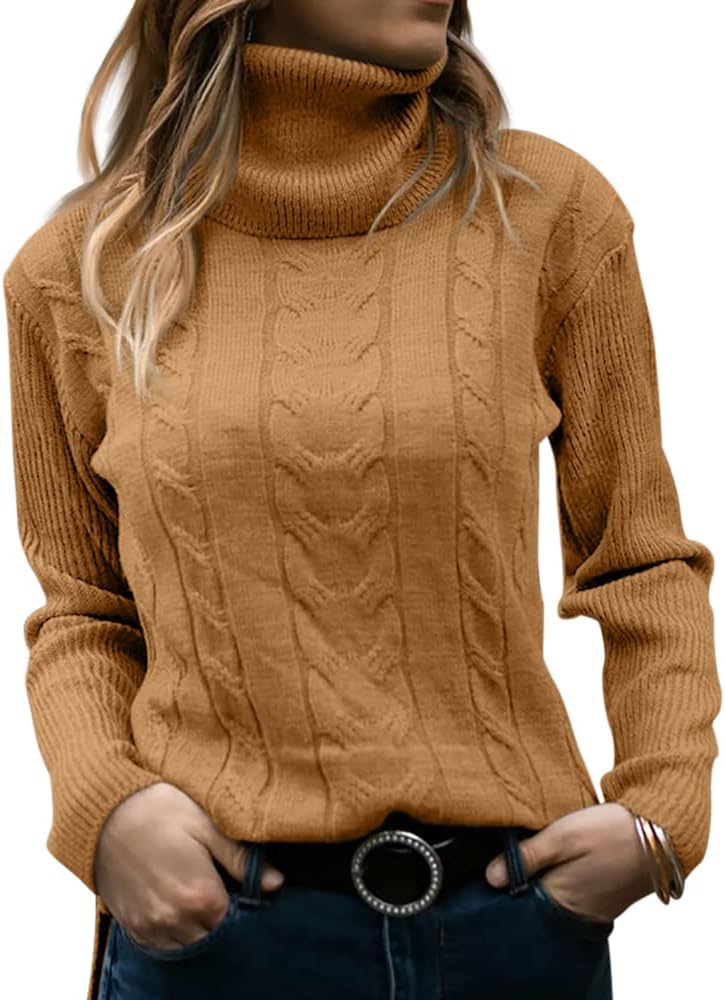 Stylish Knitted Women's Turtleneck - Denise product view