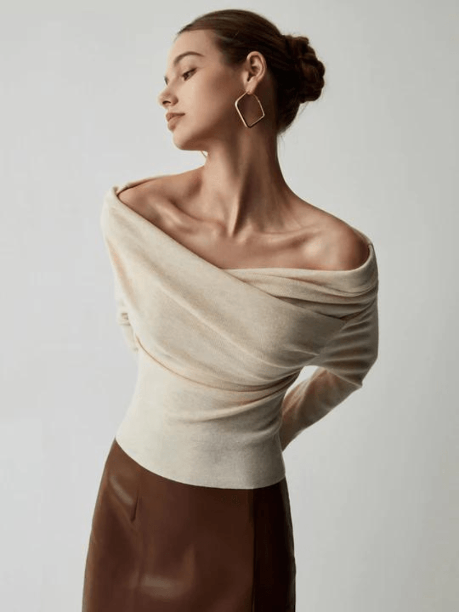 Trendy Off-Shoulder Sweater - Maria product view
