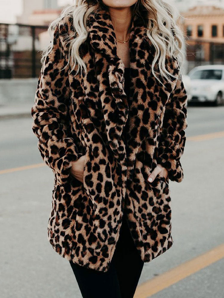 Leopard Winter Coat - WildFrost product view