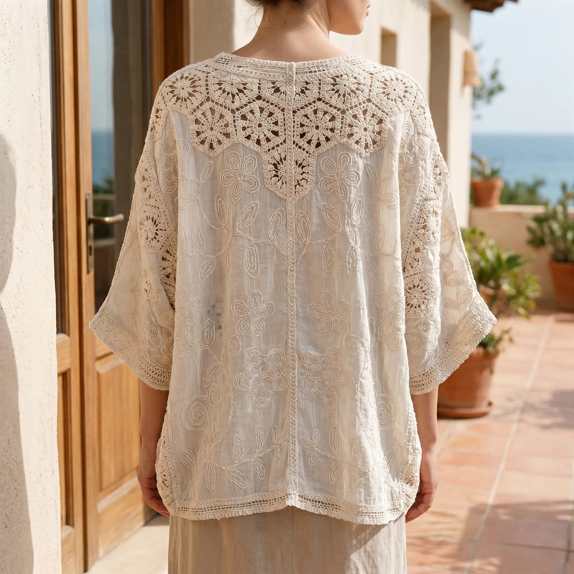 Bohemian Crochet Cardigan - Sara product view