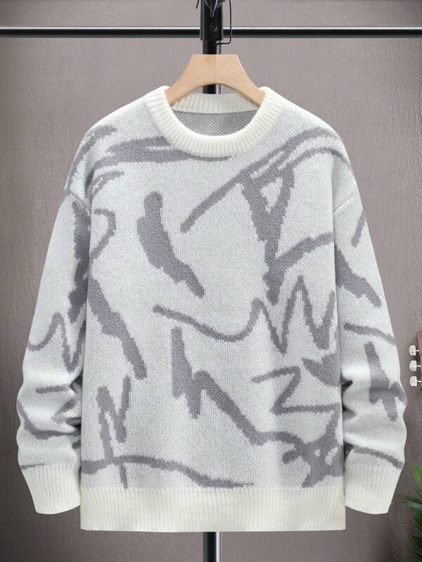 Men's Sweater with Graphic Print - Arvid product view