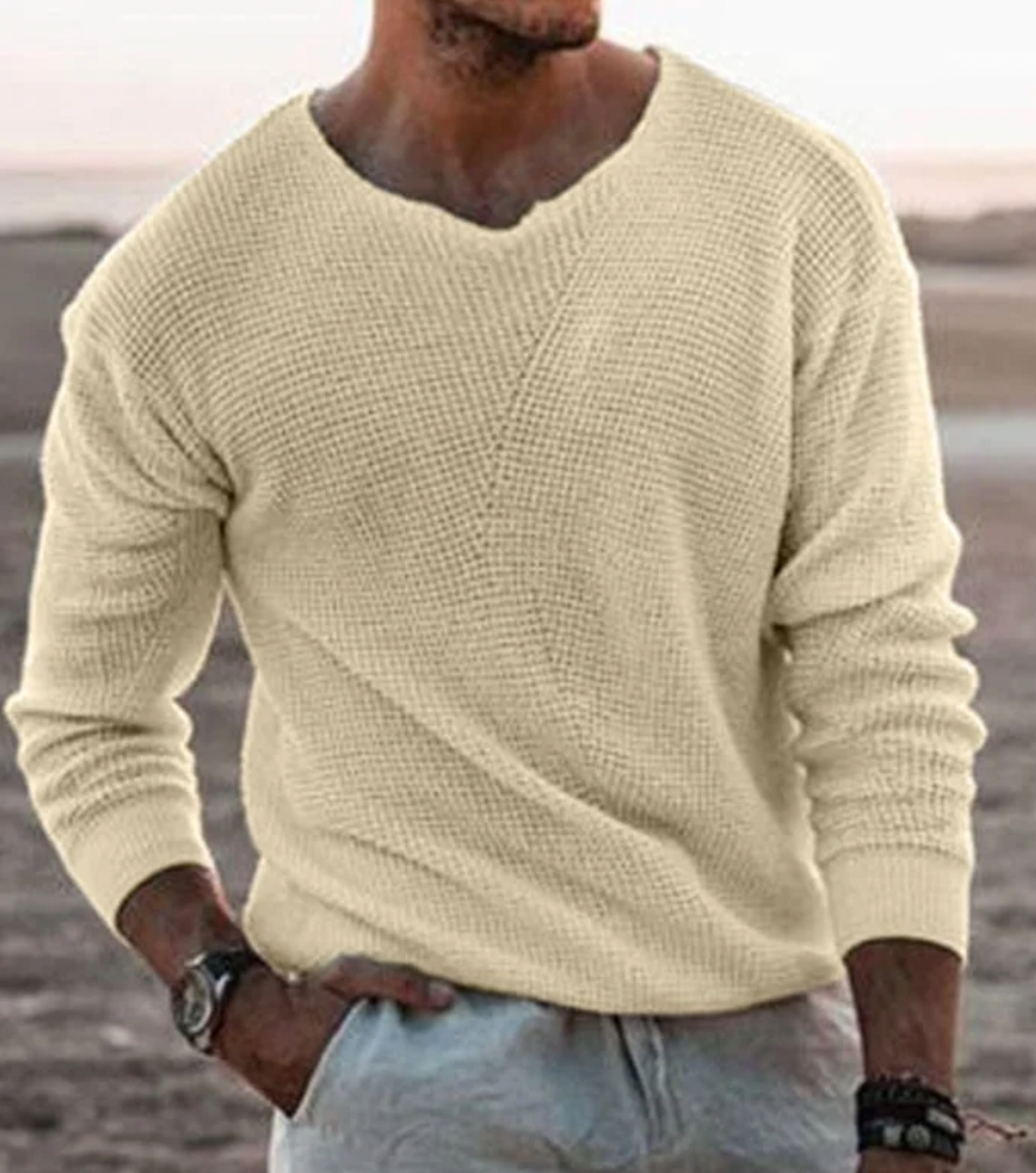 Relaxed Fit Long-Sleeve Sweater product view