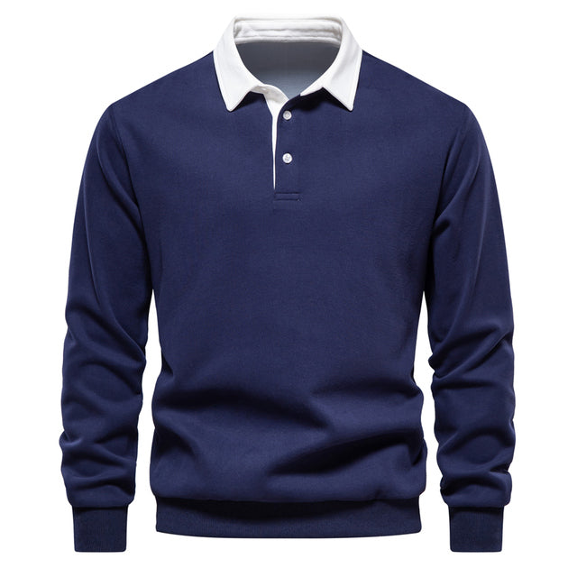 Men's Polo Sweater with Long Sleeves - Rafael product view
