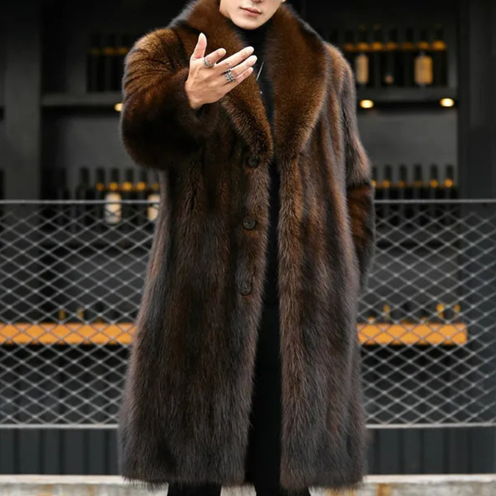 Timeless Men's Coat with Fur Look - Jules product view
