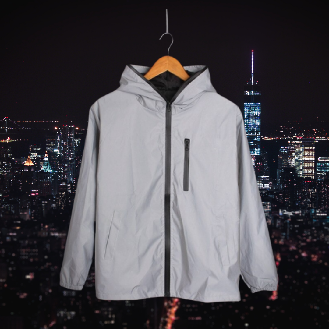 Trendy Reflective Women's Coat Jacket with 3M Effect – Leona product view