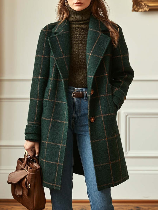 Jennifer Wool Check Coat product view