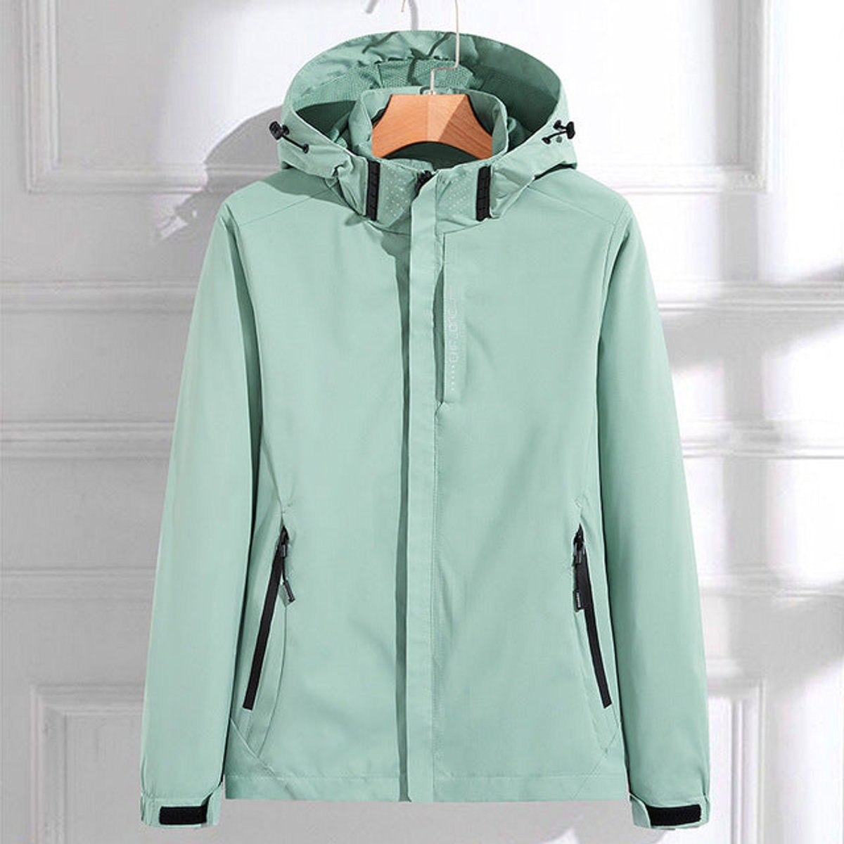 Women's Waterproof Hooded Adjustable-Fit Rain Jacket product view